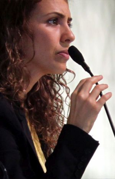 Sandra Rangel j&auml;lleen Suomessa